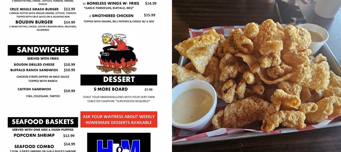 Salt Licker's Menu