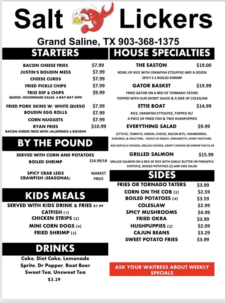 Salt Licker's Menu image 2