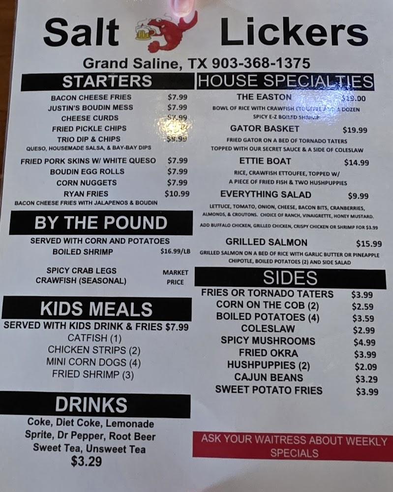 Salt Licker's Menu image 3